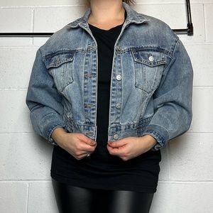 Kensie Jeans True Vintage Cropped Jean Jacket